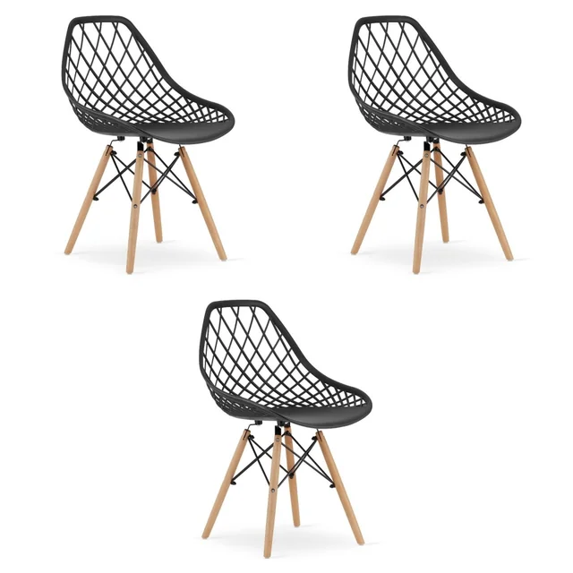 Židle SAKAI - černá x 3