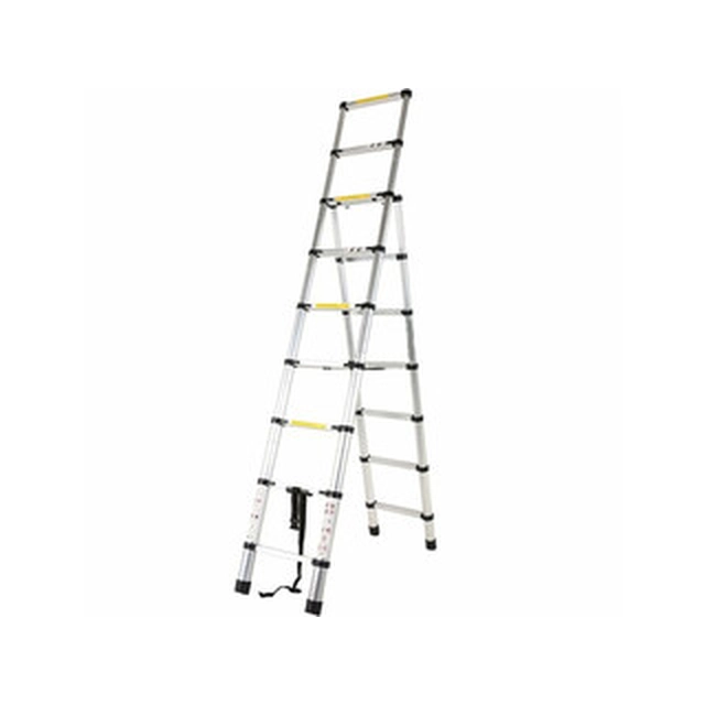 Ztrust telescopic two-part combi ladder 2 x 9 degrees | 2 m | Aluminum