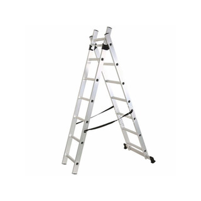 Ztrust tweedelige multifunctionele ladder 2 x 8 graden | 3,51 m | Aluminium