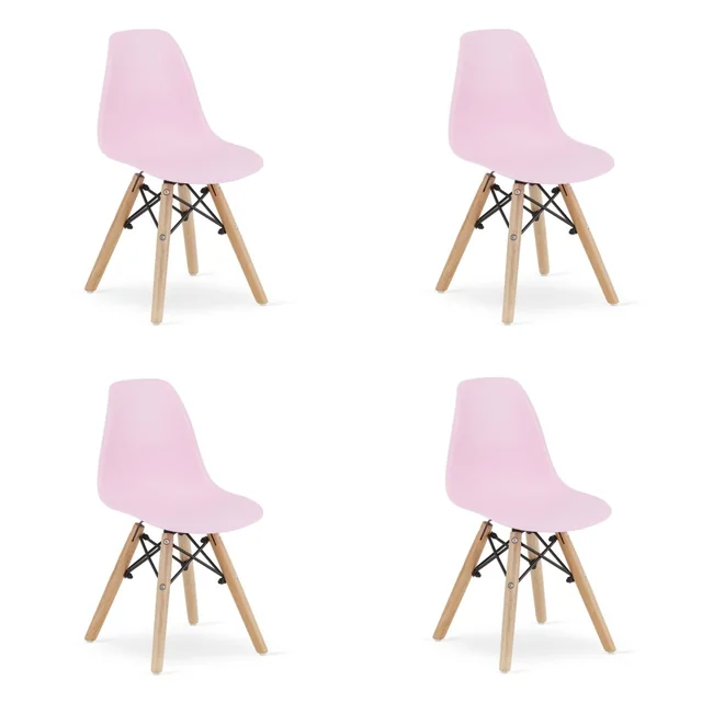 ZUBI kėdė - rožinė x 4