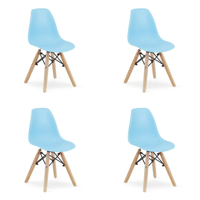 ZUBI stoel - blauw x 4