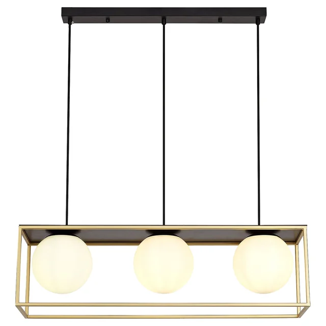 Zwart-gouden plafondlamp APP1164-3CP