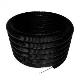 Corrugated pipe with a remote control conduit 16mm black 750N 100m 0081