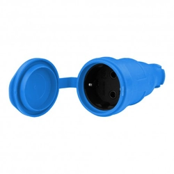 Simple portable socket 16A 230V 2P + Z blue Schuko 9986