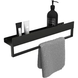 Bathroom shelf SF01 60cm matt black