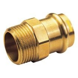 Adapter nipple, external thread,35 x 1 bronze B Press Gas