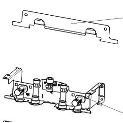 Installation accessory with hydraulic connections for Viessmann Vitodens 200-W boilers, without cross