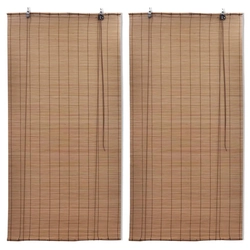 Lumarko Bamboo blinds, 2 pcs, 80 x 160 cm, brown