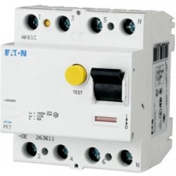 Residual current circuit breaker (RCCB) Eaton 263590 DIN rail AC AC 50 Hz IP20