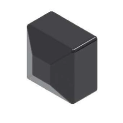 Protective cap Baks 890403 for aluminum profile NOPAL40x40CZ black