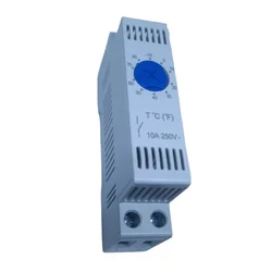 Rail thermostat 1 NO contact module for cooling ventilation fan control -10-+80°C 10(2)A