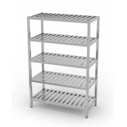 Warehouse shelf, 5 grating shelves 700 x 700 x 1800 mm POLGAST 355077 355077