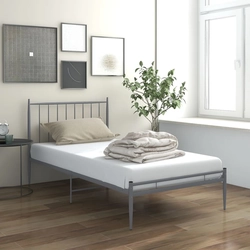 Lumarko Rám postele, šedý, kov, 100 x 200 cm