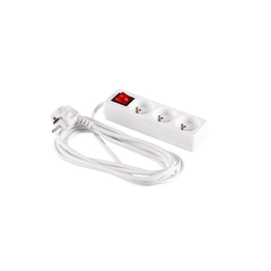 ELCAN 3-socket extension cord with grounding, with a switch, length 3m