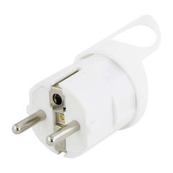EMOS mountable plug for swing cable with rear terminal - white
