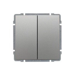 KOS | Kos 66 | Aluminum | Illuminated double switch with key, 16AX, 624015