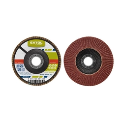 Lamellar slanted corundum disc, P100, 125mm, KORUND, EXTOL CRAFT 260030