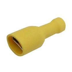 TIP Faston socket 6.3mm insulated, wire 4.0-6.0mm yellow