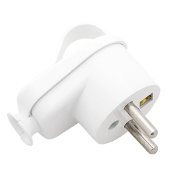 WT-16Z angled white plug with eye