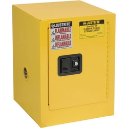 Fire Fighting Cabinet For Flammable Substances (15 L), 1-Door Yellow Up to 100 L. 0 - 1 Pcs.Manual 56Cm X 43Cm X 43Cm