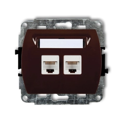 Data communication connection box copper (twisted pair) Karlik 4GK-2 Brown IP20