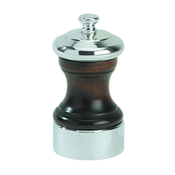 Pepper mill 10 cm wood + silver-plated brass BISTRO - PEUGEOT