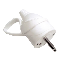 Solight straight plug with holder, IP20, white, P52