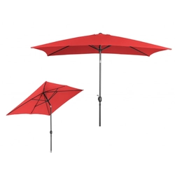 Standing garden umbrella, tilting, 2x3 m, red