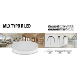 MLX TYPO R LED 12W ROUND 800LM 3000K 220MM IP44 LAMP