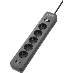 APC Essential surge protection power strip 5 sockets 1.5 m black (PME5U2B-GR)
