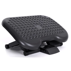 Office footrest with adjustable feet black