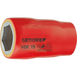socket wrench insert VDE6-kant 1/2" 19x56mm gedore
