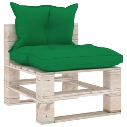 Lumarko Central pallet sofa with cushions, pine wood