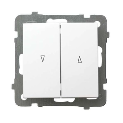 Venetian blind switch/-push button Ospel ŁP-7G/m/00 AS White Plastic IP20