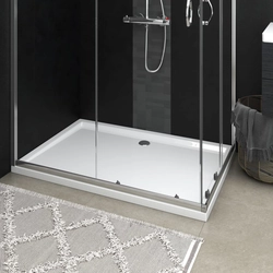 Rectangular ABS shower tray, white, 80x120 cm