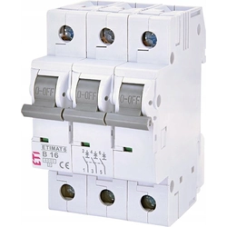 AC circuit breaker ETI 3P B16A 6kA