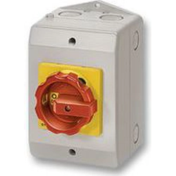 Siemens Cam switch 0-1 3P 25A in yellow/red housing IP65 (3LD2164-0TB53)