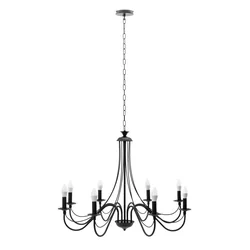 Rustic Hanging Ceiling Lamp APP648-8CP Black