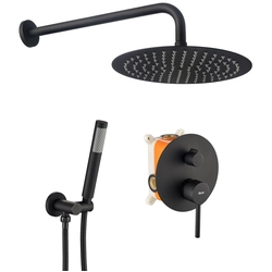 Concealed shower set Rea Lungo Black + BOX