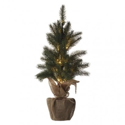 LED vánoční stromek, 52 cm, 3x AA, vnitřní, teplá bílá, časovač