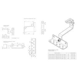 UD-C-200 - Roof holder 2x adjustable DC1 L200