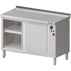 Wall table, with warming cabinet, sliding door 1300x700x850 mm