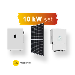 10 kW SET SOLAIRE - DEYE, BATTERLUTION, LEAPTON - Basse tension