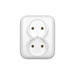 Double socket p/t PT-5F white