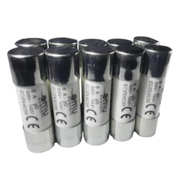 Set 10 fuses 14x51 6A cylindrical ceramic fuses 500V AC gLgG