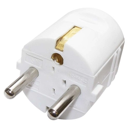 EMOS mountable plug for swing cable with rear terminal - white