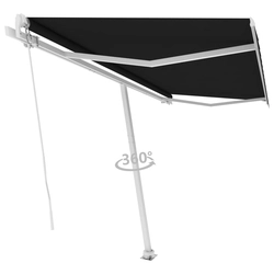Free-standing, hand-rolled awning, 400x300 cm, anthracite