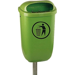waste paper bin 50 l plastic green