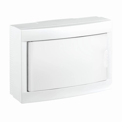 12 modulių ant paviršiaus montuojama skirstomoji plokštė (1x12) IP40 baltos spalvos durys „Viko Panasonic“