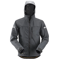 1229 AllroundWork, Soft Shell Jacket with hood, gray and black Snickers Workwear